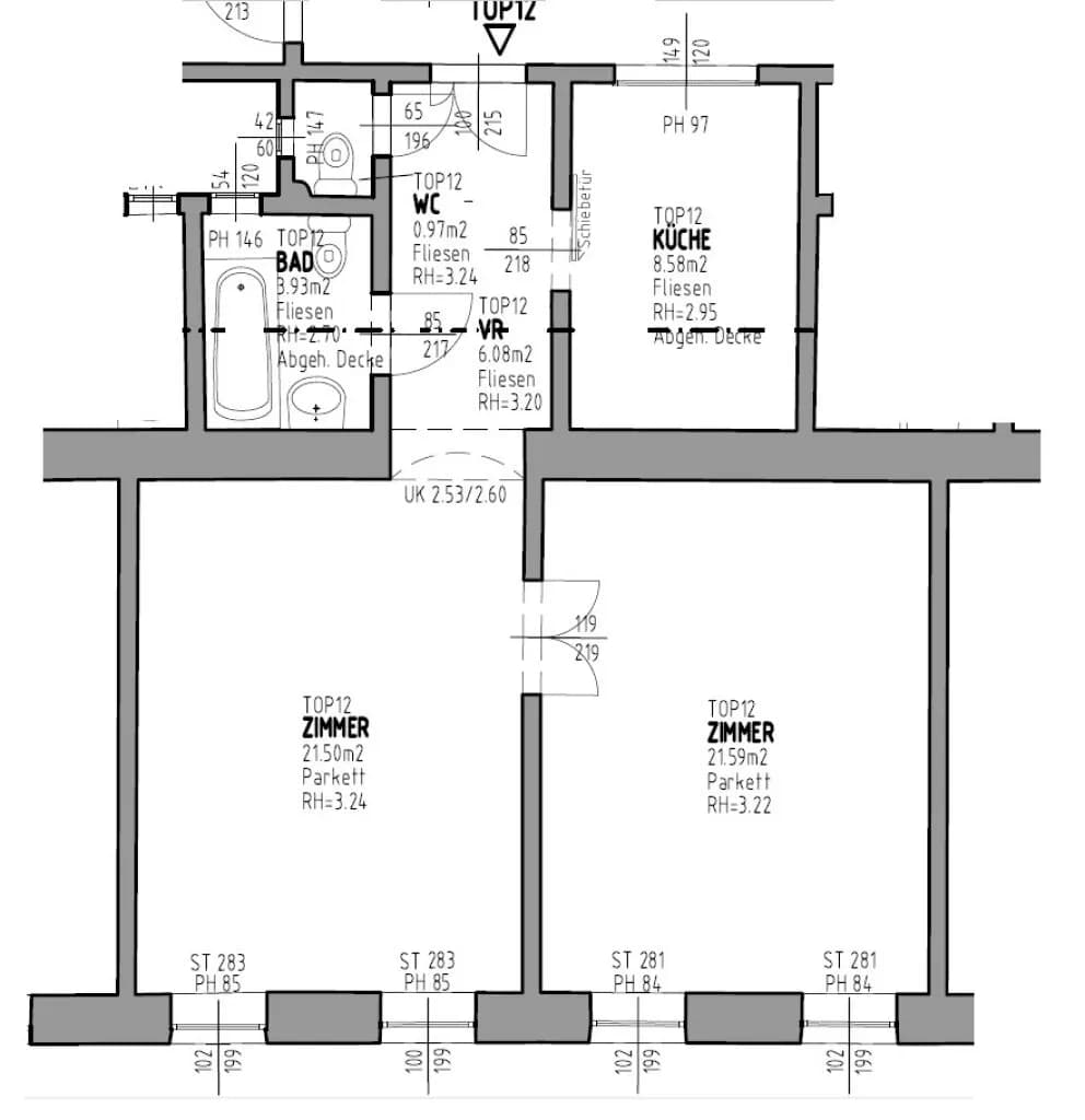 2-Zimmer-Wohnung kaufen in Wien – 62,65 m², € 297.000
