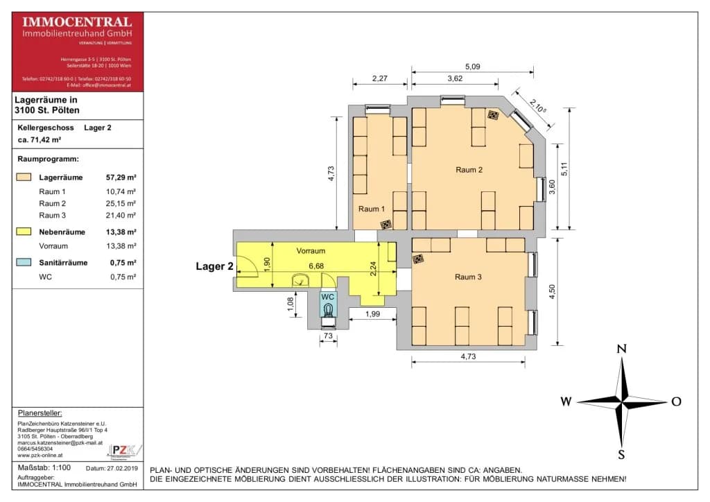 3-Zimmer-Gewerbeimmobilie mieten in Sankt Pölten – 71 m², € 458 – Bild 15 von 15