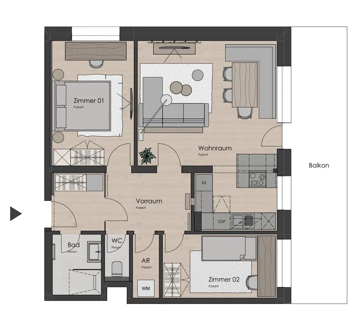 3-Zimmer-Wohnung mieten in Zell am See – 80 m², € 1.485 – Bild 1 von 13