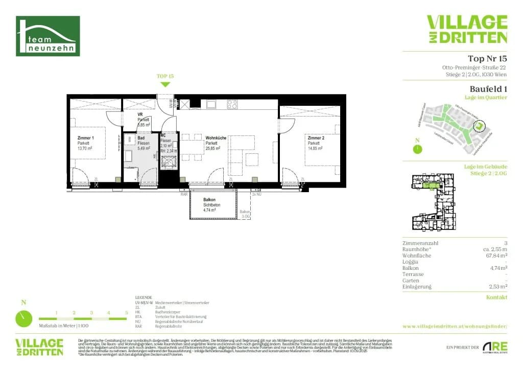 3-Zimmer-Wohnung mieten in Wien – 67,84 m², € 1.499 – Bild 29 von 29