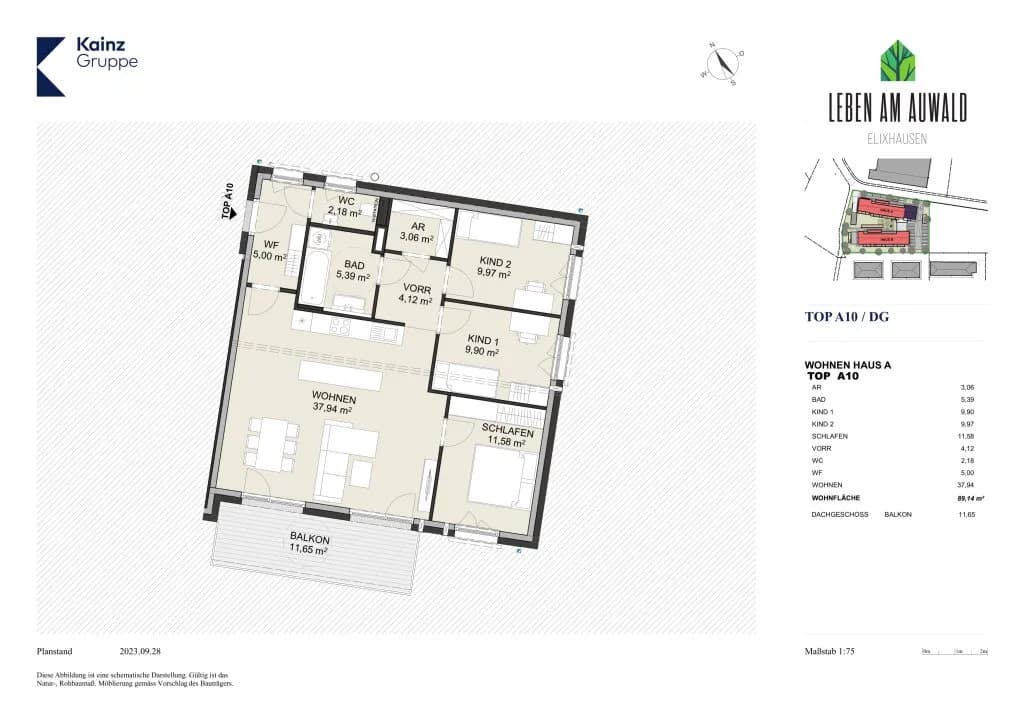 4-Zimmer-Wohnung kaufen in Salzburg-Umgebung – 89,14 m², € 451.000 – Bild 9 von 9