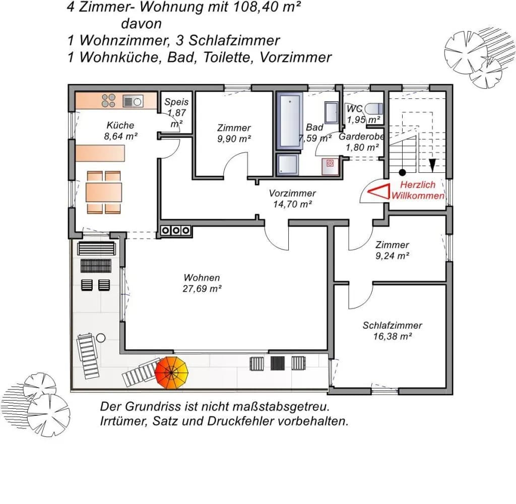 4-Zimmer-Wohnung mieten in Gmunden – 108,4 m², € 1.390 – Bild 14 von 15