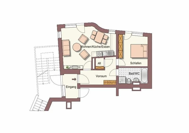 2-Zimmer-Wohnung mieten in Graz – 49,48 m², € 752 – Bild 10 von 10