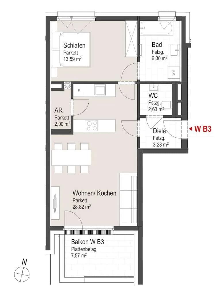 2-Zimmer-Wohnung kaufen in Zell am See – 56,62 m², € 345.382 – Bild 2 von 6