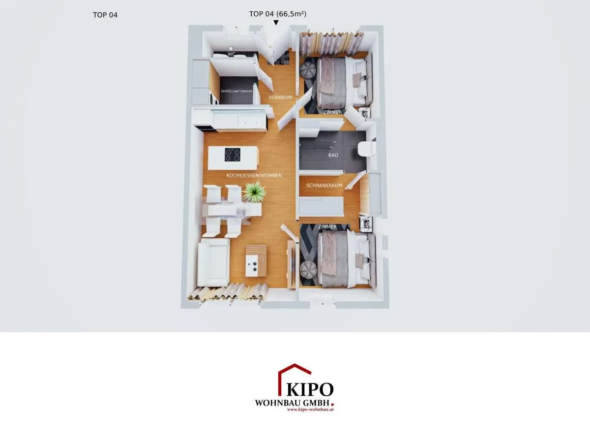 3-Zimmer-Wohnung kaufen in Deutschlandsberg – 66 m², € 272.650 – Bild 2 von 6