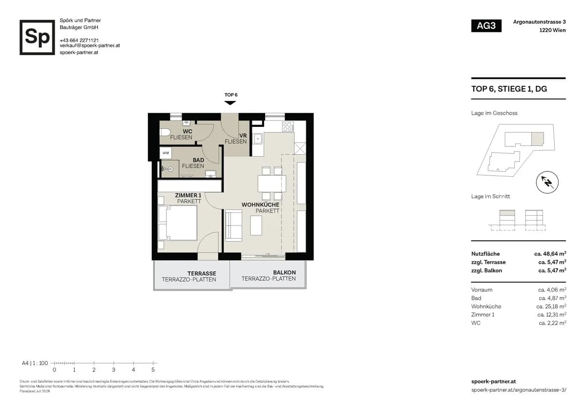2-Zimmer-Wohnung kaufen in Wien – 48,8 m², € 489.000 – Bild 10 von 10