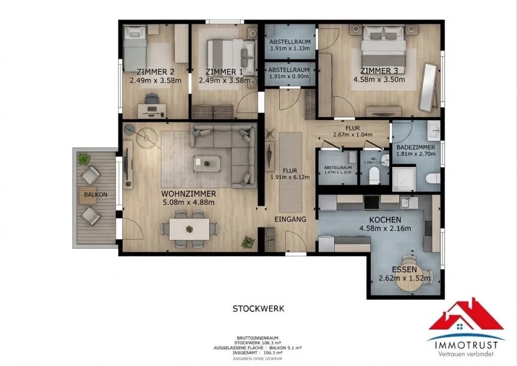 4-Zimmer-Wohnung kaufen in Klagenfurt – 106,3 m², € 269.000 – Bild 21 von 21