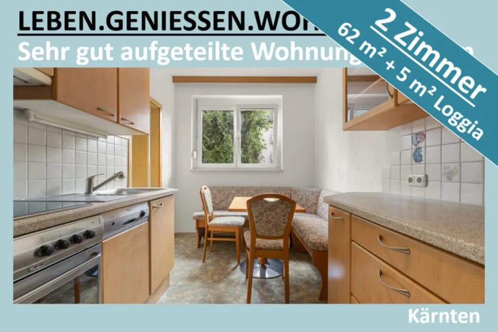 2-Zimmer-Wohnung kaufen in Klagenfurt – 62,05 m², € 149.000 – Bild 1 von 21