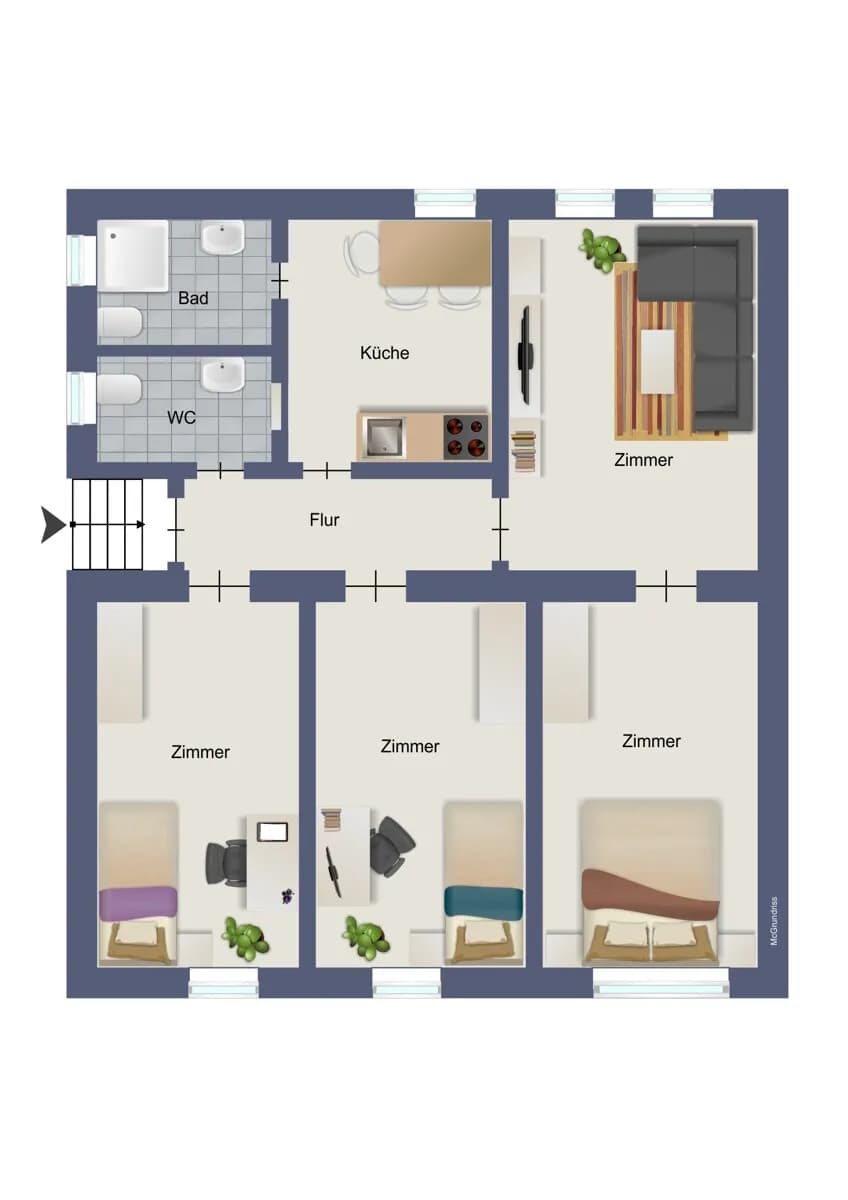 5-Zimmer-Wohnung mieten in Graz – 142 m², € 1.717 – Bild 11 von 11