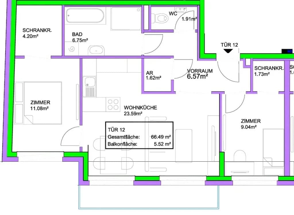 Wohnung kaufen in Wien – 66,49 m², € 356.550 – Bild 8 von 8