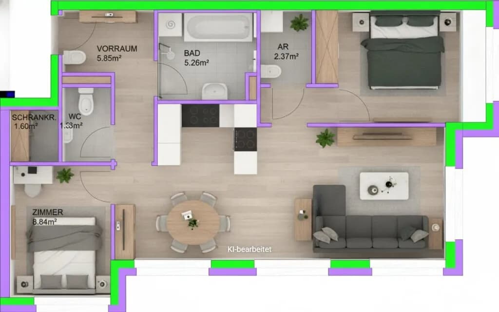 3-Zimmer-Wohnung kaufen in Wien – 69,22 m², € 364.490 – Bild 10 von 11