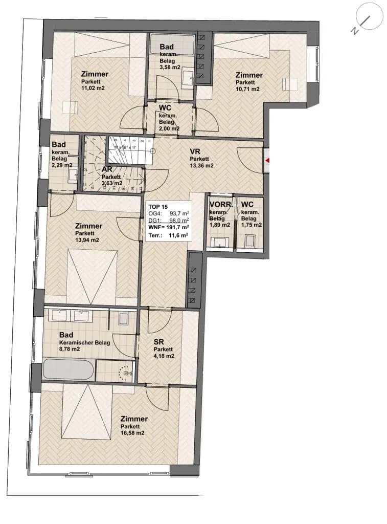 5-Zimmer-Wohnung kaufen in Wien – 192 m², € 1.499.000 – Bild 9 von 10