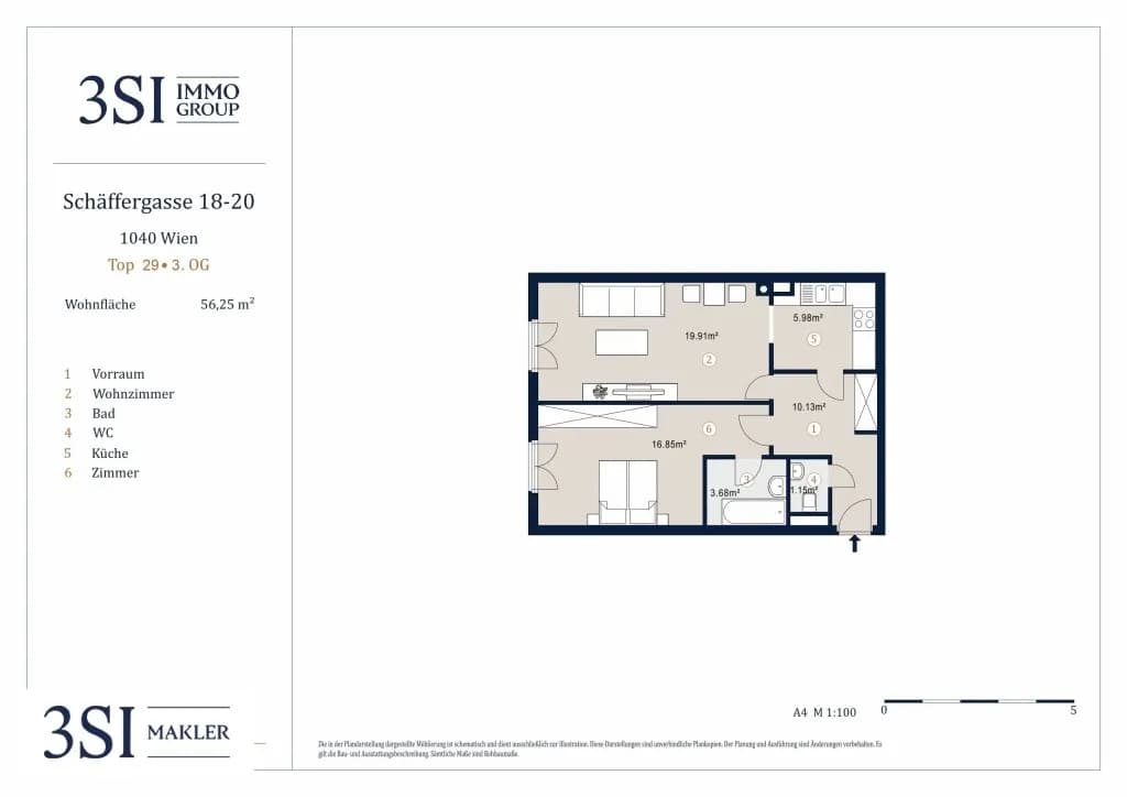 2-Zimmer-Wohnung kaufen in Wien – 56,25 m², € 440.000 – Bild 10 von 10