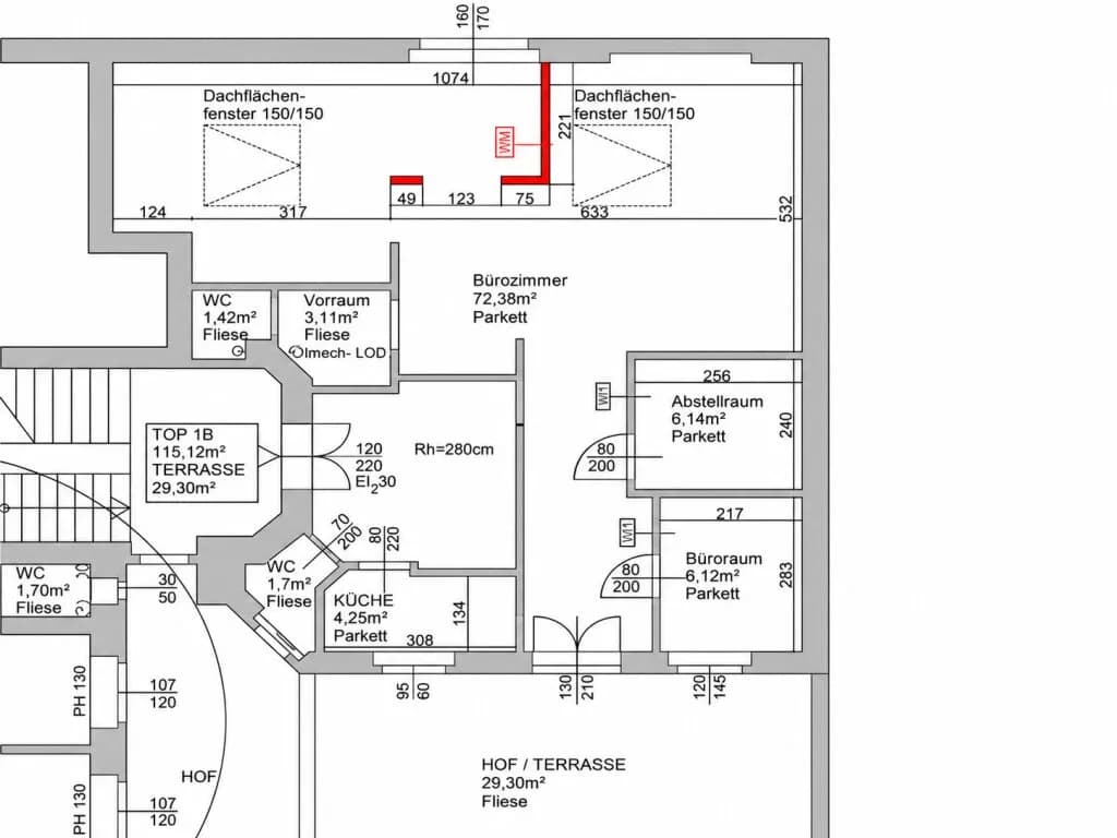 4-Zimmer-Gewerbeimmobilie mieten in Wien – 145 m², € 1.408 – Bild 13 von 13