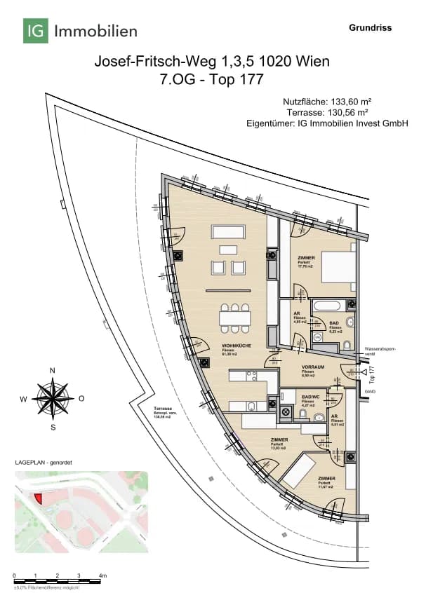 4-Zimmer-Wohnung mieten in Wien – 133,6 m², € 2.785 – Bild 27 von 27