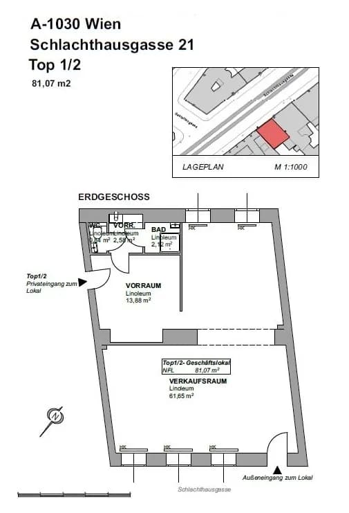 Gewerbeimmobilie kaufen in Wien – 92 m², € 229.000 – Bild 16 von 17