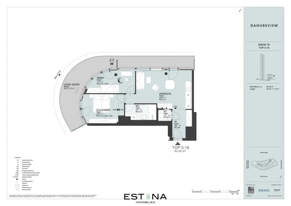 3-Zimmer-Wohnung mieten in Wien – 62,45 m², € 2.099 – Bild 13 von 13