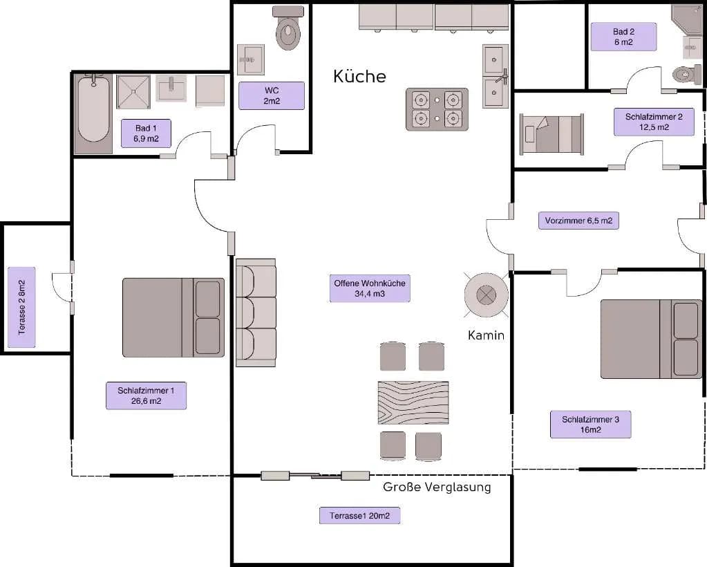 4-Zimmer-Wohnung mieten in Wien – 138 m², € 2.250 – Bild 6 von 19