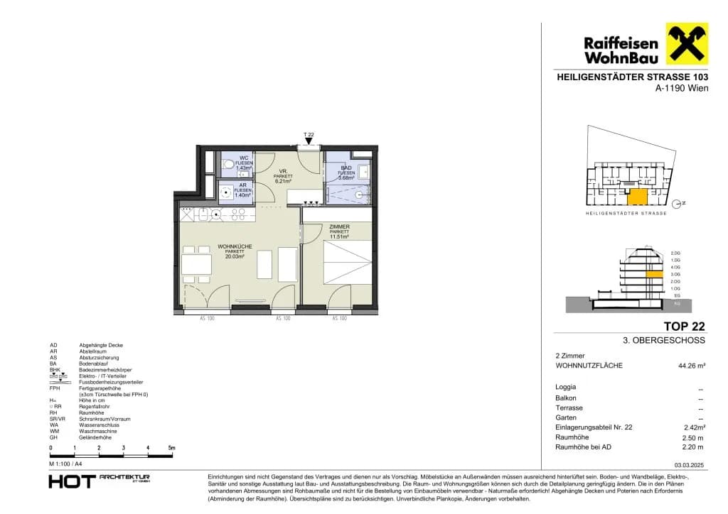 2-Zimmer-Wohnung kaufen in Wien – 44,26 m², € 359.100 – Bild 7 von 7