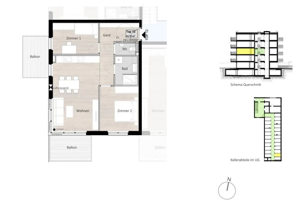 3-Zimmer-Wohnung kaufen in Innsbruck – 63,7 m², € 553.400 – Bild 5 von 5