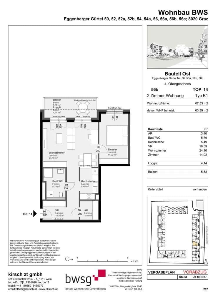 2-Zimmer-Wohnung mieten in Graz – 63,39 m², € 764 – Bild 15 von 15