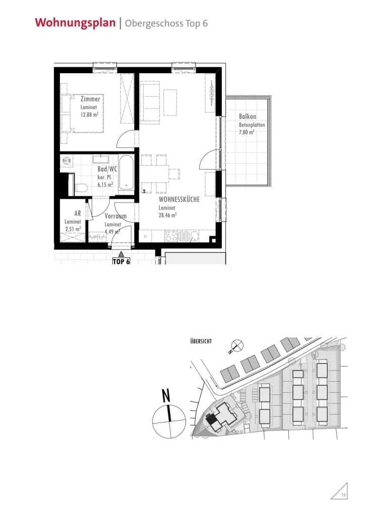 2-Zimmer-Immobilie mieten in Mattersburg – 54,78 m², € 722 – Bild 2 von 3