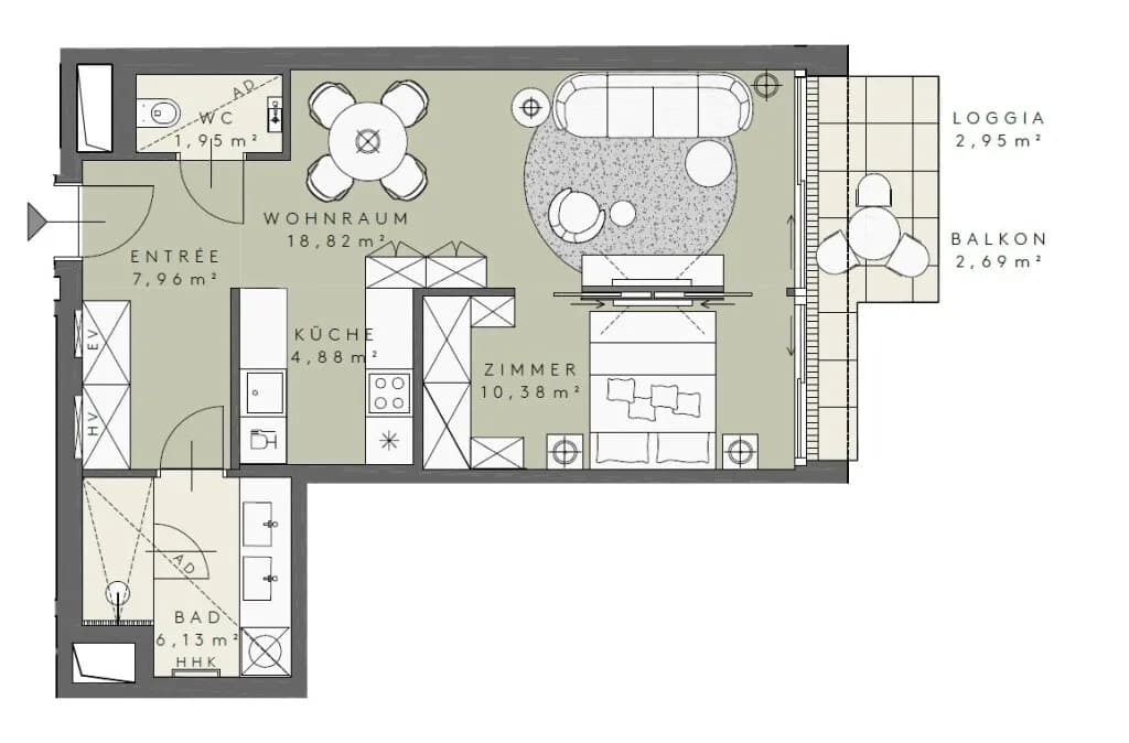 2-Zimmer-Wohnung kaufen in Wien – 50 m², € 799.000 – Bild 9 von 9