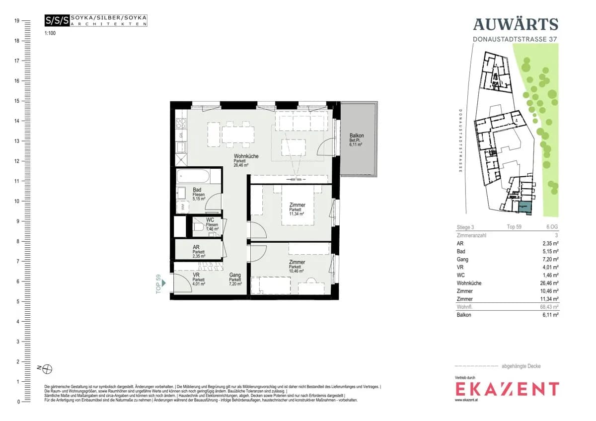 3-Zimmer-Wohnung mieten in Wien – 68,43 m², € 1.953 – Bild 8 von 8