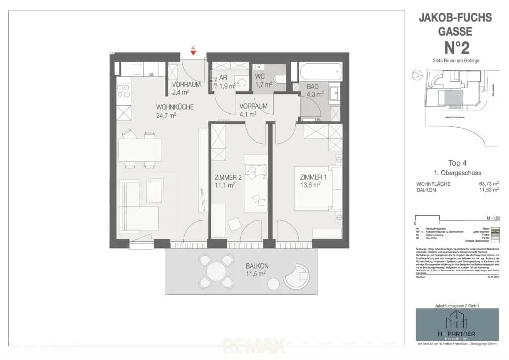 3-Zimmer-Wohnung kaufen in Mödling – 63,73 m², € 369.900 – Bild 9 von 9