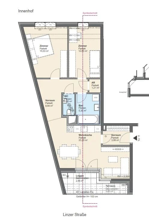 3-Zimmer-Wohnung kaufen in Wien – 72,88 m², € 498.900 – Bild 10 von 11