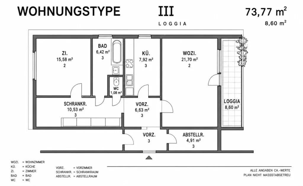 Wohnung kaufen in Mödling – 73,77 m², € 228.000 – Bild 14 von 14