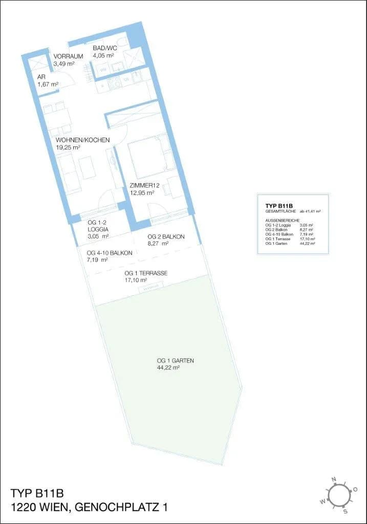 2-Zimmer-Wohnung mieten in Wien – 47,33 m², € 890 – Bild 6 von 8