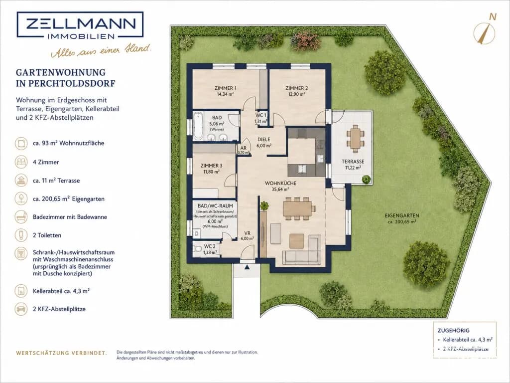 4-Zimmer-Wohnung kaufen in Mödling – 92 m², € 620.000 – Bild 11 von 11