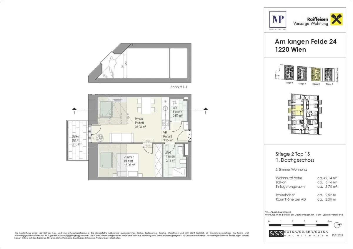 2-Zimmer-Wohnung mieten in Wien – 49,14 m², € 990 – Bild 8 von 8