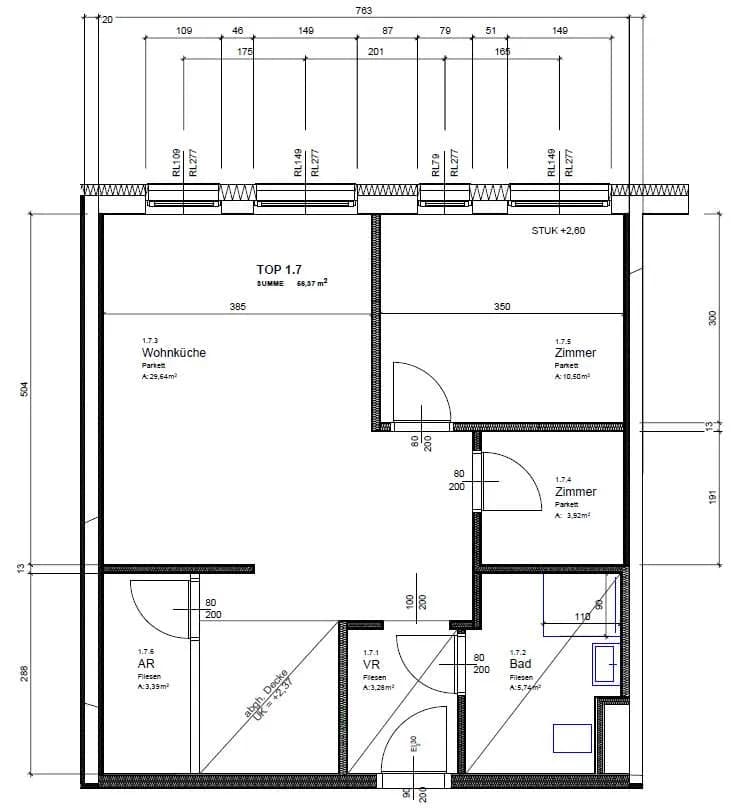 2-Zimmer-Wohnung mieten in Wiener Neustadt – 57 m², € 755 – Bild 7 von 8