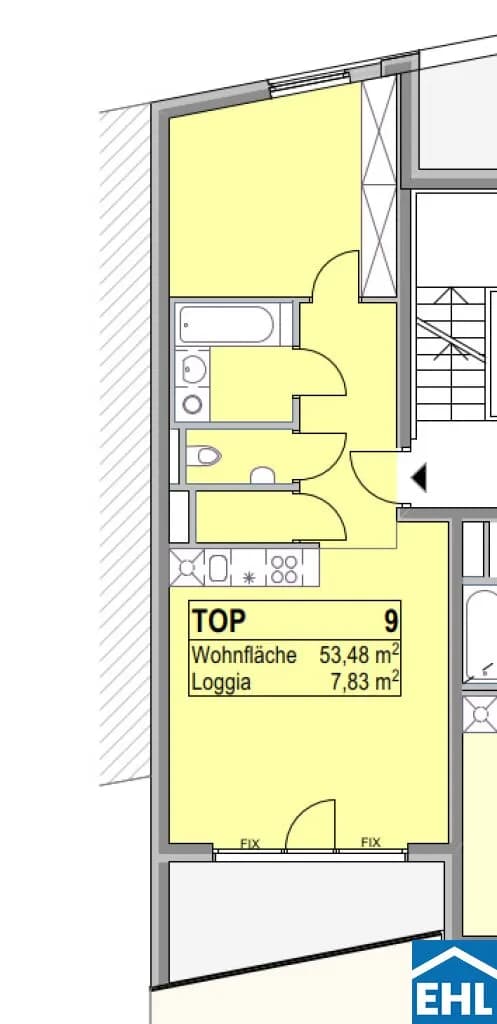 2-Zimmer-Wohnung mieten in Wien – 53,48 m², € 1.049 – Bild 6 von 6