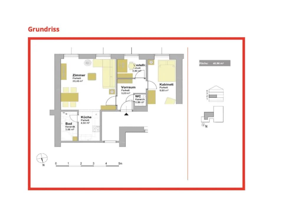 3-Zimmer-Wohnung kaufen in Wien – 49 m², € 199.000 – Bild 21 von 21