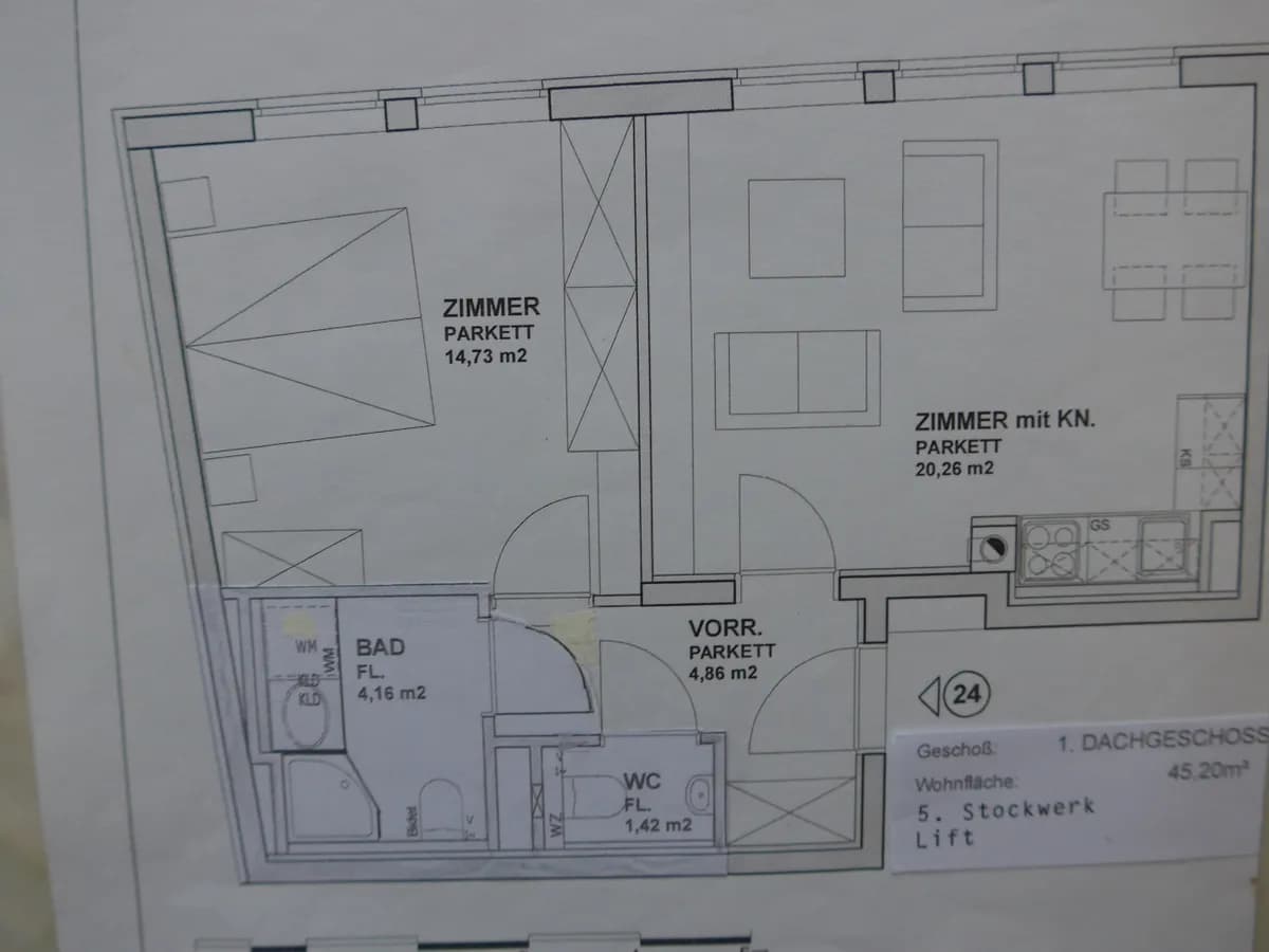 2-Zimmer-Wohnung mieten in Wien – 45 m², € 1.195 – Bild 13 von 13