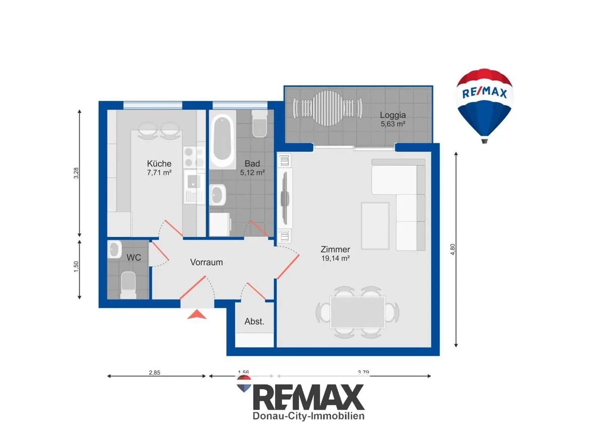 1-Zimmer-Wohnung kaufen in Wien – 43 m², € 189.000 – Bild 8 von 9