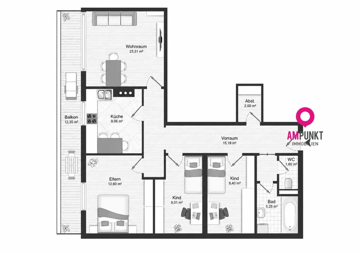 4-Zimmer-Wohnung kaufen in Salzburg-Umgebung – 87,5 m², € 397.000 – Bild 15 von 15