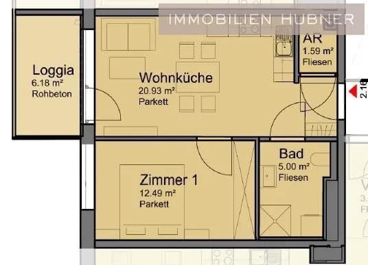2-Zimmer-Wohnung mieten in Wiener Neustadt – 46 m², € 695 – Bild 8 von 11