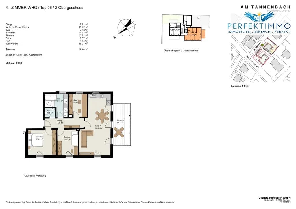 4-Zimmer-Wohnung kaufen in Bregenz – 85,31 m², € 685.000 – Bild 6 von 6