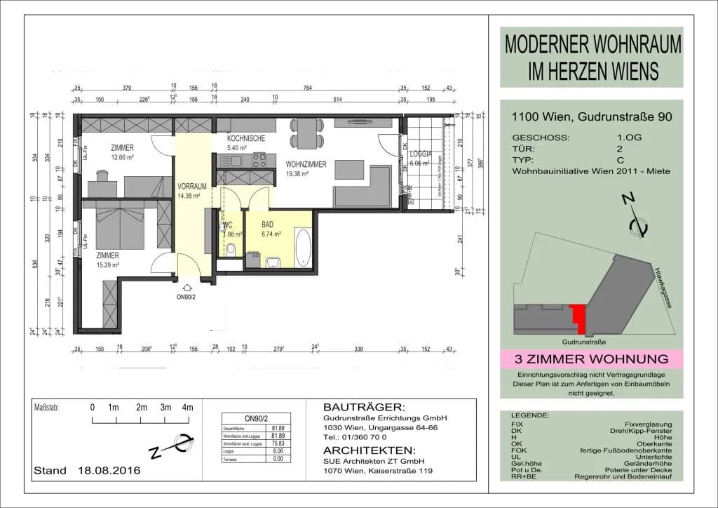 3-Zimmer-Wohnung mieten in Wien – 75,83 m², € 1.344 – Bild 18 von 21