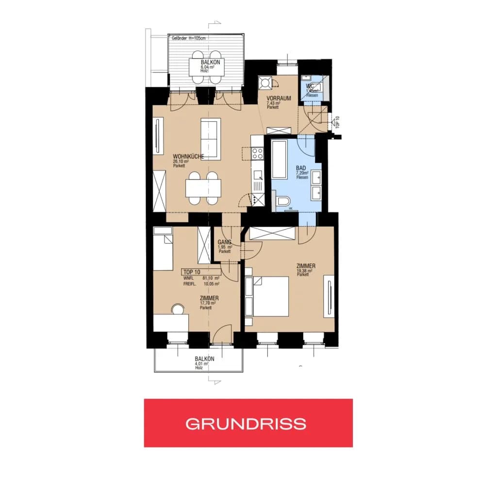 3-Zimmer-Wohnung kaufen in Wien – 81,1 m², € 499.000 – Bild 10 von 10