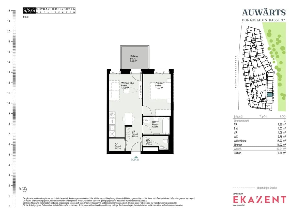 2-Zimmer-Wohnung mieten in Wien – 42,21 m², € 1.085 – Bild 8 von 8