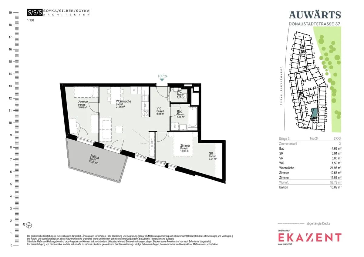 3-Zimmer-Wohnung mieten in Wien – 59,72 m², € 1.620 – Bild 8 von 8