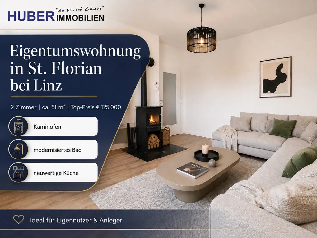 2-Zimmer-Wohnung kaufen in Linz Land – 51 m², € 125.000 – Bild 3 von 16
