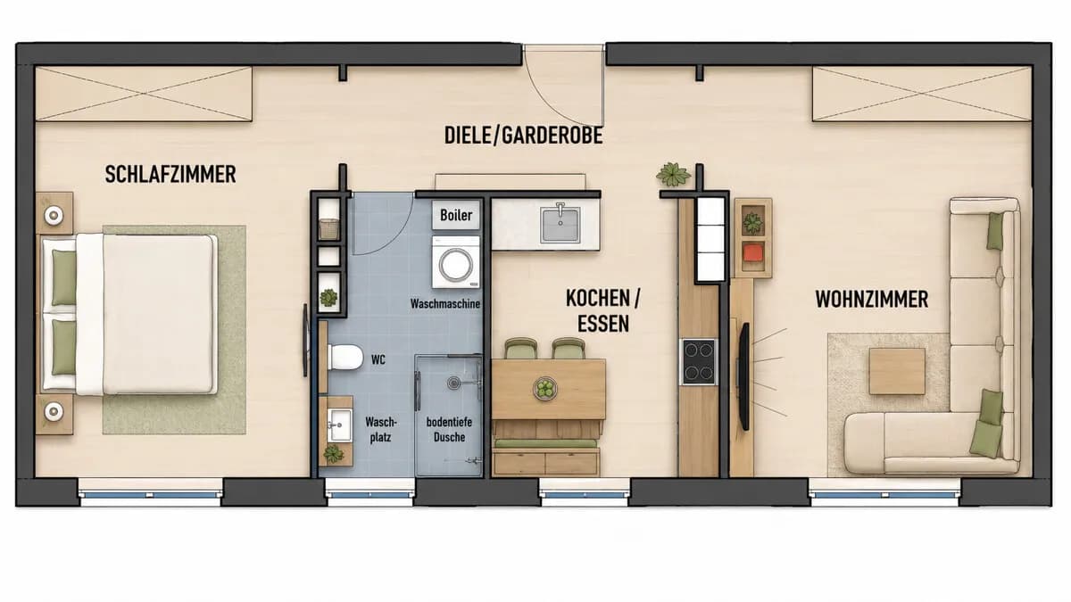 2-Zimmer-Wohnung kaufen in Linz Land – 51 m², € 125.000 – Bild 11 von 16