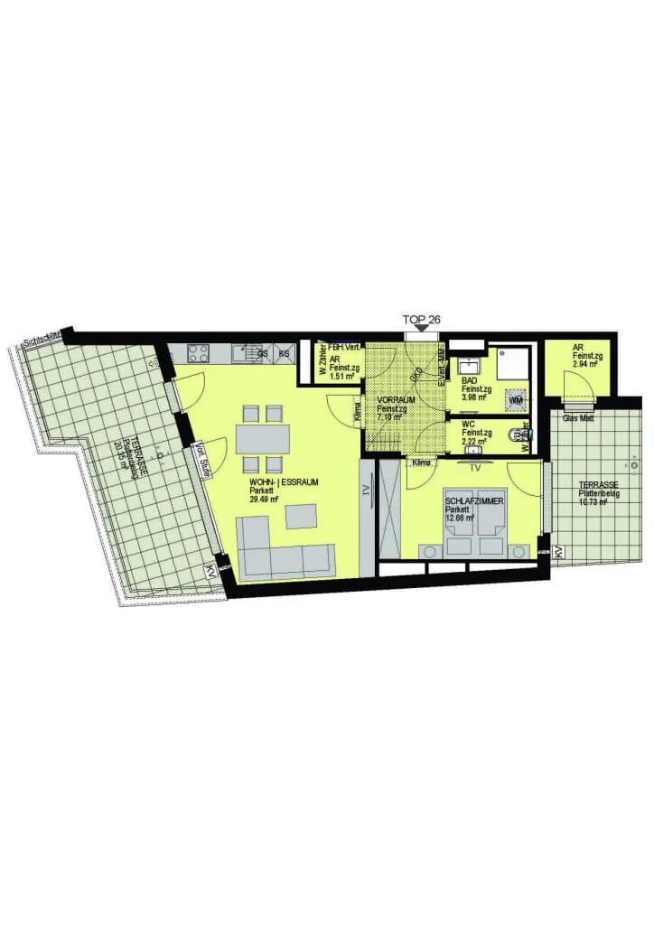 2-Zimmer-Wohnung kaufen in Wien – 56,95 m², € 430.000 – Bild 2 von 21