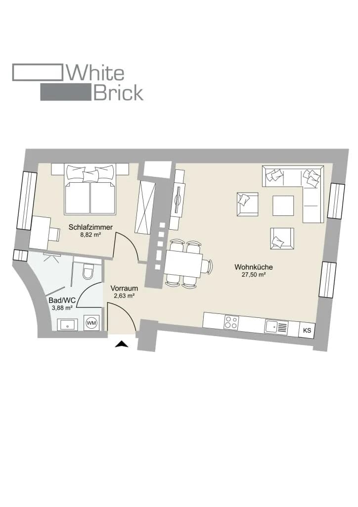 2-Zimmer-Wohnung kaufen in Wien – 42,83 m², € 249.000 – Bild 11 von 11